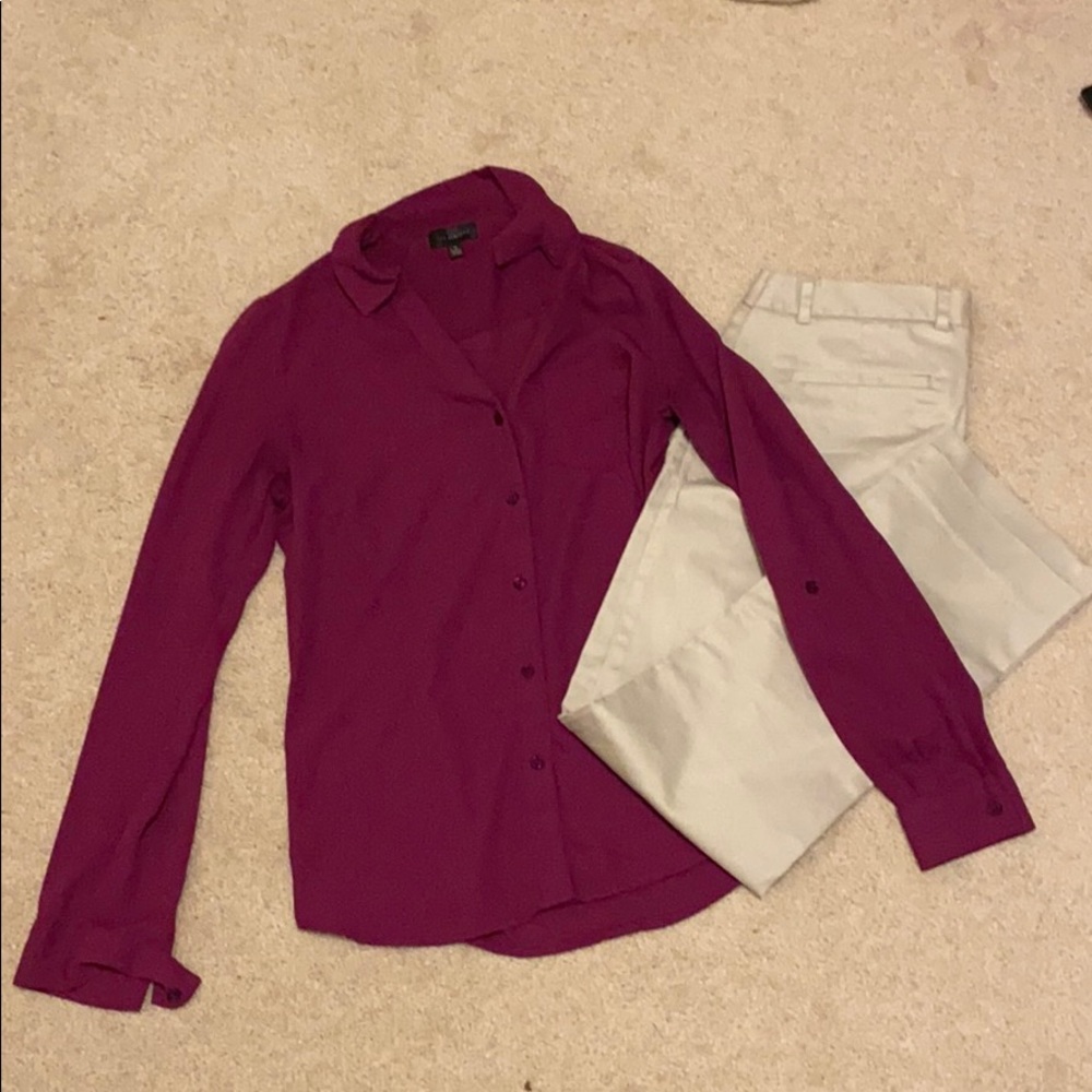 Bright button down shirt from The Limited